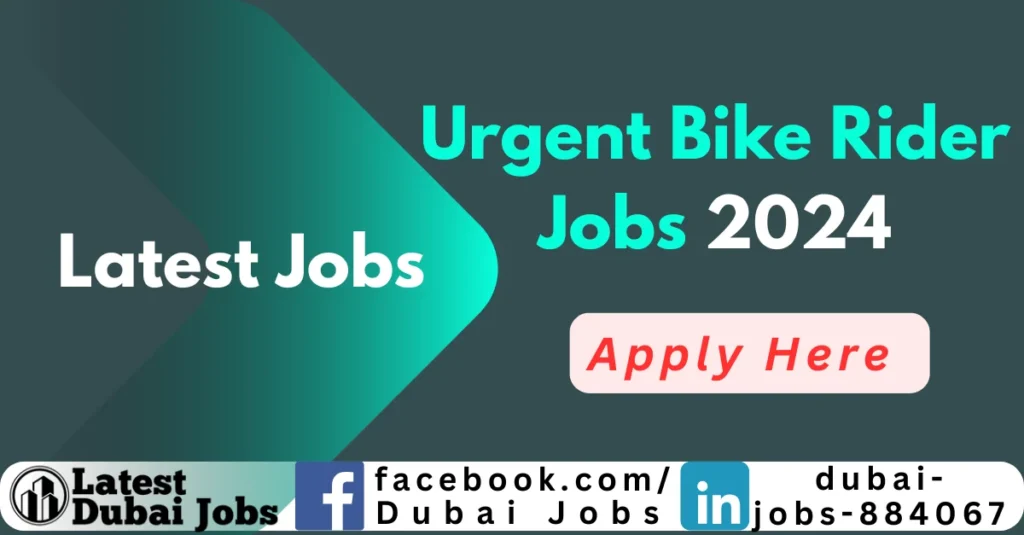 Urgent Bike Riders Jobs